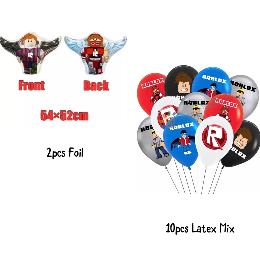 Roblox Boy 12pcs Mixed Foil and Latex Balloons.